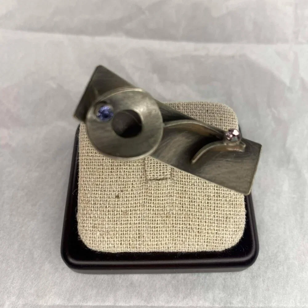 Pewter? -- adjustable art ring - Picture 3 of 6